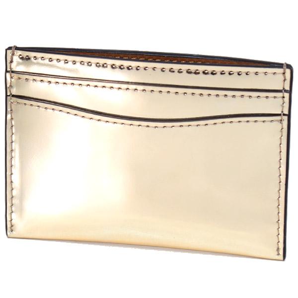 COACH（コーチ） カードケース レザー メタリック C ロゴ カードケース