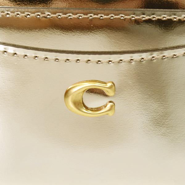 COACH（コーチ） カードケース レザー メタリック C ロゴ カードケース