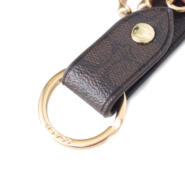 【新品・正規品】COACH キーホルダー ブラウン キャンバス COACH - コーチ キーホルダー シグネチャー キャンバス