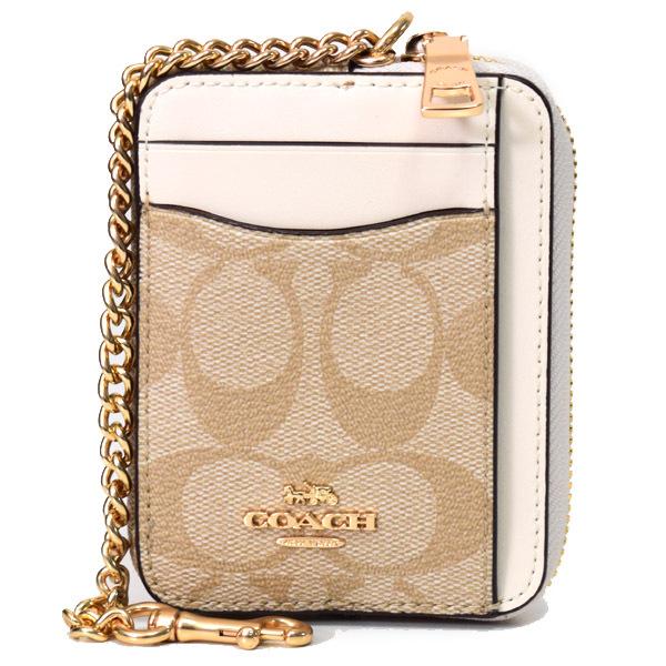 限定価格セール コーチ カードケース Coach コーティングキャンバス スムースレザー シグネチャー 定期入れ 名刺入れ コインケース ライトカーキ チャーク Coach0058 大注目 Zoetalentsolutions Com