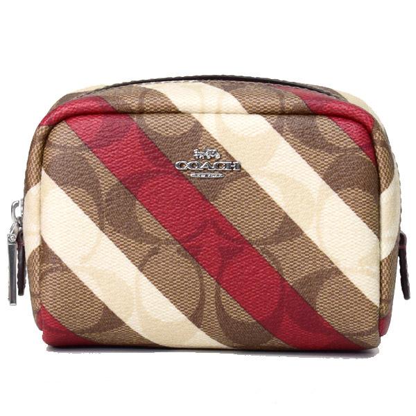 安い購入 コーチ コスメポーチ Coach コーティングキャンバス スムースレザー シグネチャー ダイアグナル ストライプ コスメティックケース カーキマルチ Coach13 Coach13 ブランド専門店 パイクストリート 通販 Yahoo ショッピング 最安値に挑戦 Alrayan