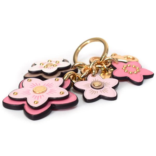 COACH コーチ キーホルダー スムースレザー ワイルドフラワー 花 COACH コーチ キーホルダー スムースレザー ワイルドフラワー 花