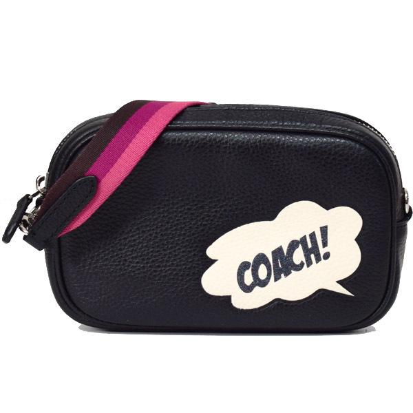 コーチ バッグ COACH ペブルレザー マーベル コラボ コーチ バブル ベルトバッグ 3way ショルダー クラッチ ウエスト ヒップバッグ ブラックマルチ coach2641｜pike-st