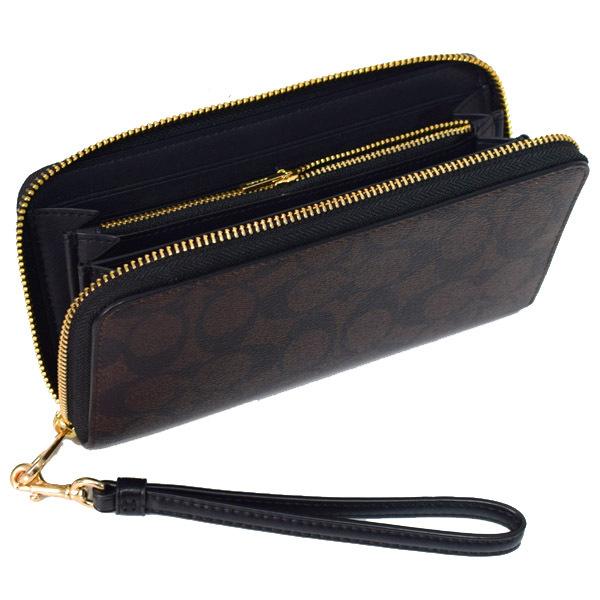COACH（コーチ） 長財布 コーティングキャンバス スムースレザー