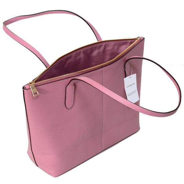 コーチ バッグ COACH クロスグレインレザー ロゴ ジップ トップ トート  