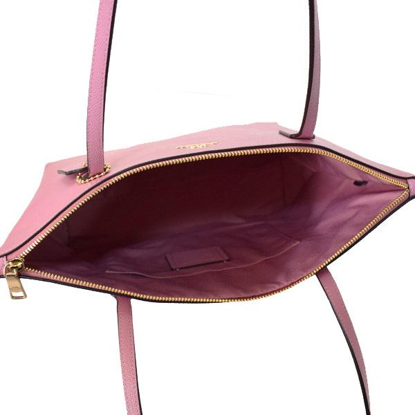 コーチ バッグ COACH クロスグレインレザー ロゴ ジップ トップ トート  