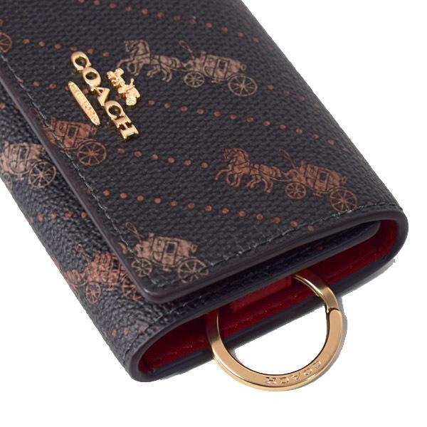 COACH コーチ キーケース コーティングキャンバス ホース アンド