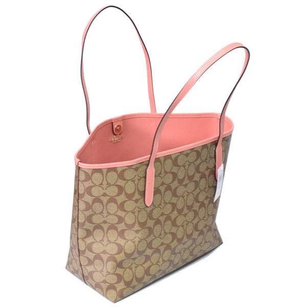 コーチ バッグ COACH コーティングキャンバス スムースレザー シグネチャー シティ トートバッグ カーキ×ライトセージ coach5696 COACH（コーチ） バッグ コーティングキャンバス スムースレザー