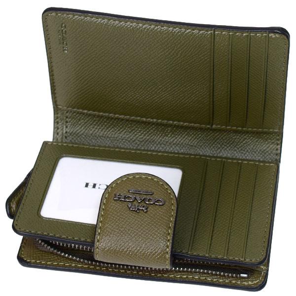 COACH　コーチ　C6390　二つ折り財布　クロスグレイン　ミディアム COACH コーチ 財布 クロスグレインレザー ロゴ ミディアム