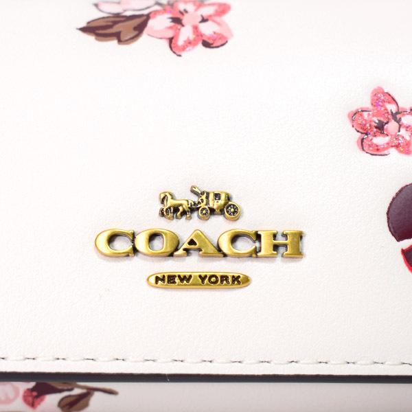 COACH（コーチ） キーケース カーフレザー レディーバグ てんとう虫 花