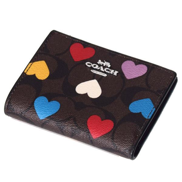 COACHコーチ・シグネチャー キャンバス・ハート プリントミディアム折り財布 COACH（コーチ） 財布 コーティングキャンパス レザー シグネチャー