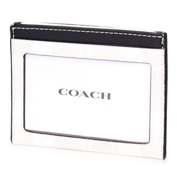 美品◎ コーチ ケース カードケース パスケース PVC シグネチャー コーチ ファクトリー COACH FACTORY アウトレット カードケース パス