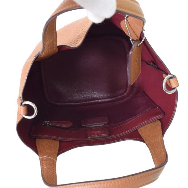 COACH（コーチ） バッグ ぺブルレザー ハンナ バケット ロゴ バケツ型