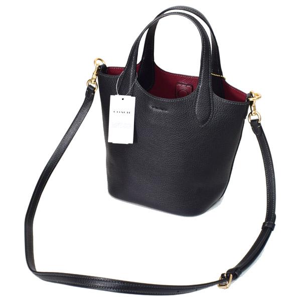 COACH（コーチ） バッグ ぺブルレザー ハンナ バケット ロゴ バケツ型