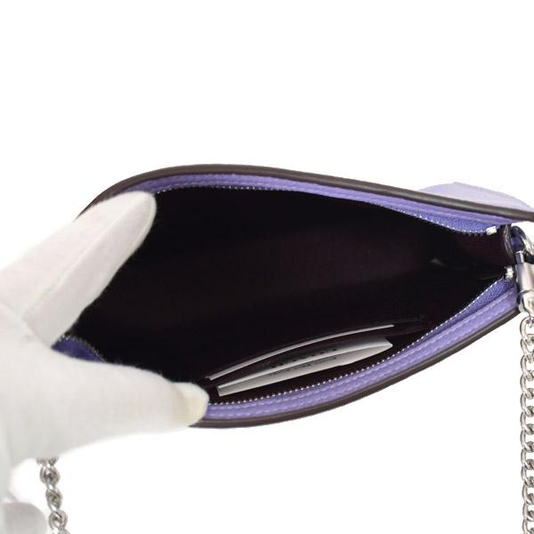 COACH コーチ バッグ ぺブルレザー スリム ロゴ チェーン クロスボディ