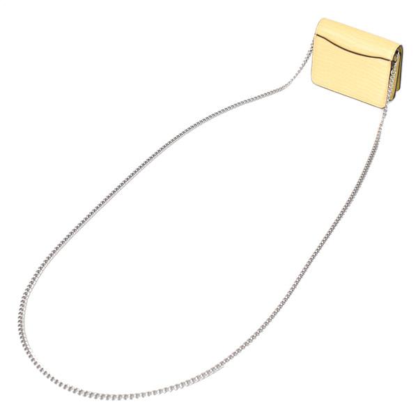 COACH（コーチ） カードケース リザード レザー 型押し チェーン ロゴ