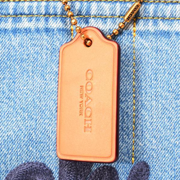 COACH（コーチ） バッグ デニム カーゴ トート レザー 刺〓 ロゴ 2WAY