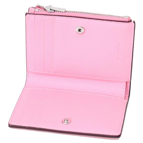 【新品未使用】coachコーチ折り畳み財布 COACH（コーチ） 財布 クロスグレインレザー スナップ スリム バイ