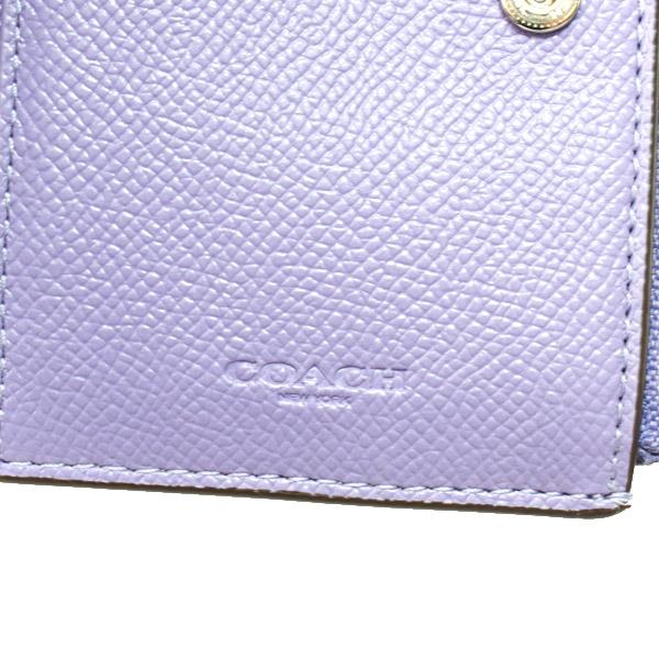COACH（コーチ） 財布 クロスグレインレザー スナップ スリム バイ