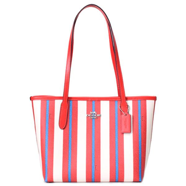 コーチ バッグ COACH レザー ストライプ ロゴ ミニ スモール シティ トートバッグ チャークマルチ CT824 COACH（コーチ） バッグ レザー ストライプ ロゴ ミニ スモール シティ