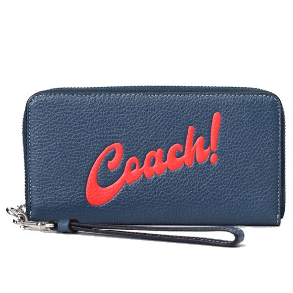コーチ COACH 長財布 グラフィック ロング ジップ アラウンド CU381 COACH（コーチ） 長財布 ぺブルレザー ロゴ グラフィック プリント