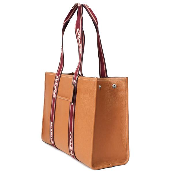 COACH / トートバッグ/レザー/BRW/総柄/F2477-CU996 COACH（コーチ） バッグ ぺブルレザー スミス ラージ トート ロゴ