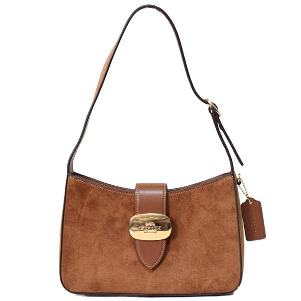 COACH コーチ バッグ スエード エライザ レザー ロゴ ワン