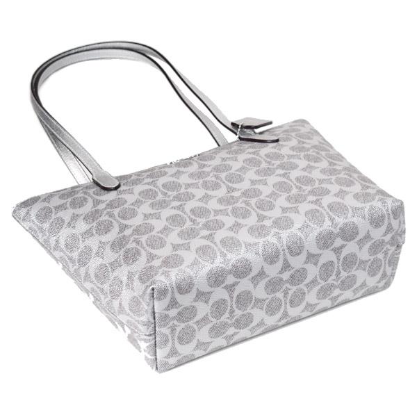 コーチ COACH ハンドバッグ シグネチャー ミニバッグ トートバッグ 6092 グレー シティ ミニ トート バッグ・シグネチャー キャンバス