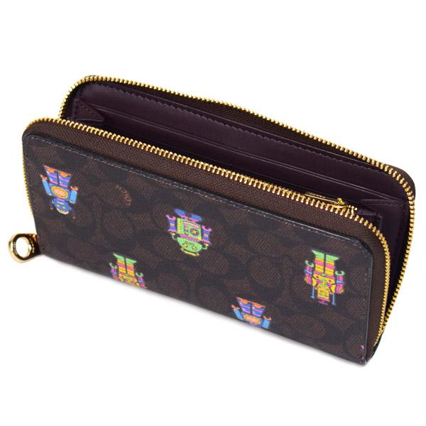 COACH コーチ 長財布 コーティングキャンバス レザー COACH コーチ 長財布 コーティングキャンバス レザー