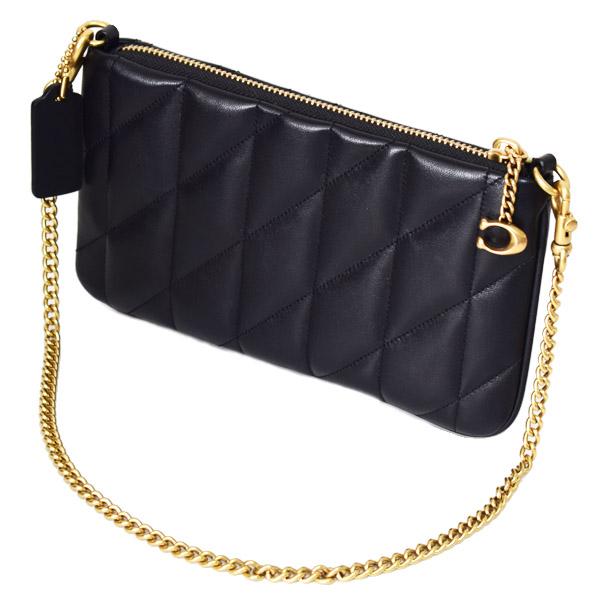 COACH（コーチ） バッグ レザー キルティング チェーン ピロー リスト