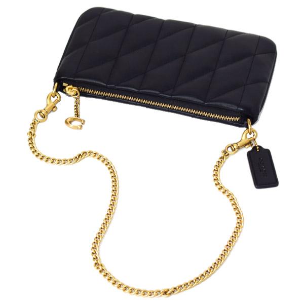 COACH（コーチ） バッグ レザー キルティング チェーン ピロー リスト