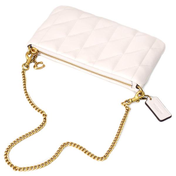 COACH（コーチ） バッグ レザー キルティング チェーン ピロー リスト
