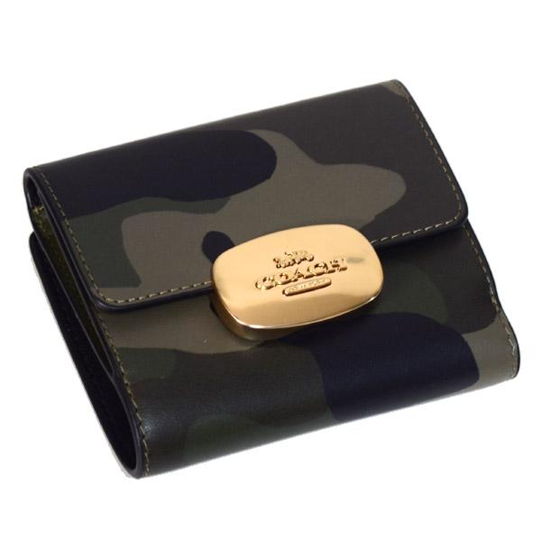 COACH（コーチ） 財布 カーフレザー カモフラ 迷彩柄 スモール