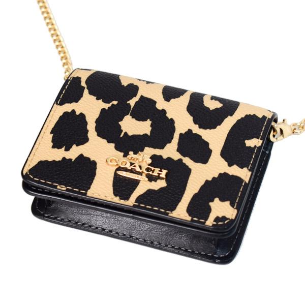 COACH（コーチ） カードケース レザー レオパード ヒョウ柄 アニマル