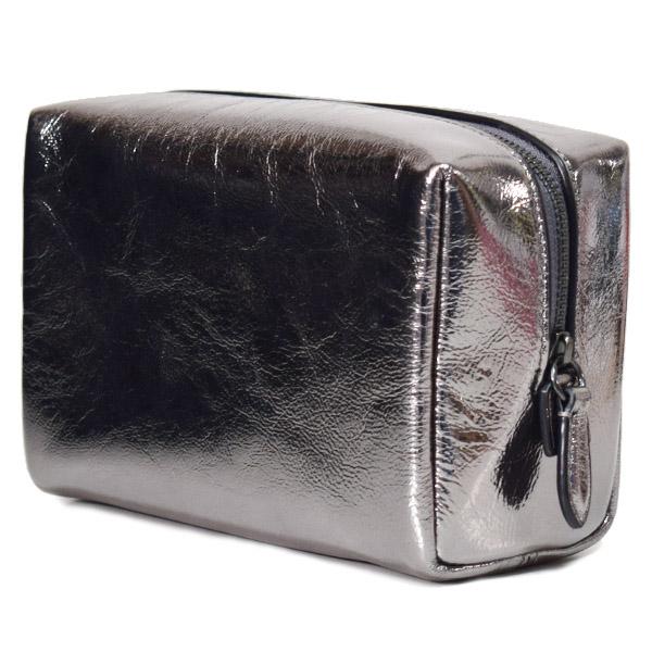 COACH ポーチ COACH（コーチ） コスメポーチ レザー メタリック エッセンシャル ロゴ