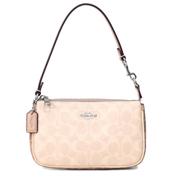 コーチ バッグ COACH コーティングキャンバス レザー シグネチャー ノリータ 19 リストレット マルチ ポーチ ハンドバッグ サンド×トープマルチ CY236 COACH（コーチ） バッグ コーティングキャンバス レザー シグネチャー