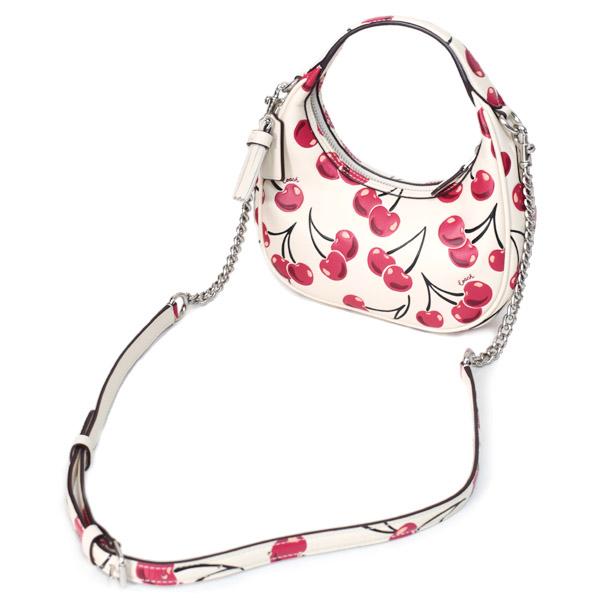 コーチ バッグ COACH レザー さくらんぼ チェリー カルメン ミニ ロゴ 2way チェーン クロスボディ 斜め掛け ショルダーバッグ ハンドバッグ チャークマルチ CY711 COACH（コーチ） バッグ レザー さくらんぼ チェリー カルメン ミニ