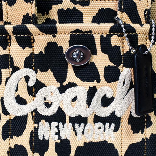 COACH（コーチ） バッグ キャンバス レオパード ヒョウ柄 トート