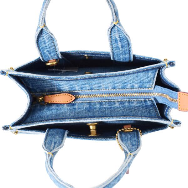 [美品] COACH カーゴトート デニム 2WAY ショルダー CZ100 COACH（コーチ） 遂にミニサイズ登場 COACH CZ100 デニム カーゴ
