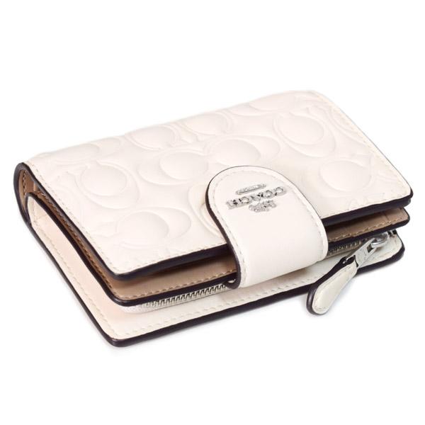 COACH コーチ 財布 レザー シグネチャー 型押し ロゴ ミディアム