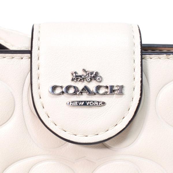 COACH コーチ 財布 レザー シグネチャー 型押し ロゴ ミディアム
