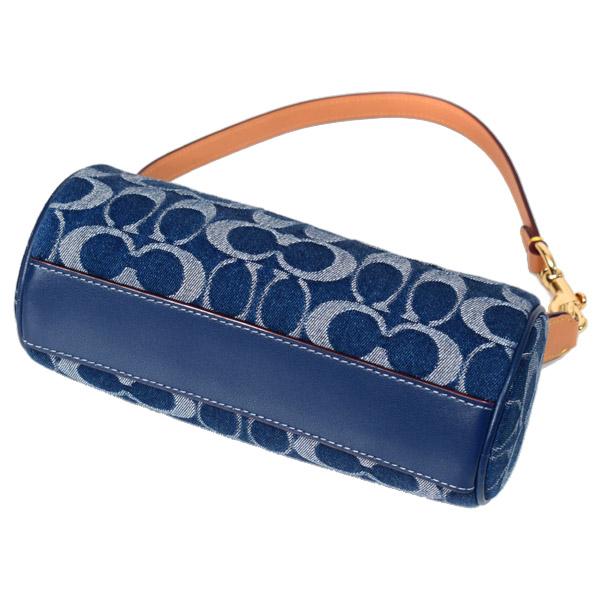 COACH コーチ バッグ デニム レザー シグネチャー 筒型 チェリー COACH コーチ バッグ デニム レザー シグネチャー 筒型 チェリー