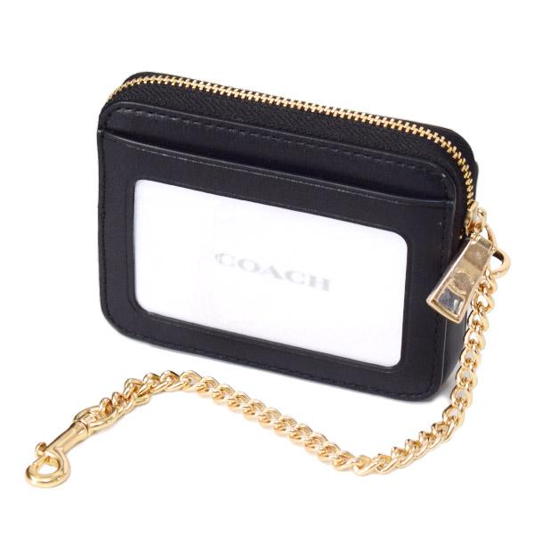 COACH（コーチ） コインケース レザー キルティング チェーン ジップ