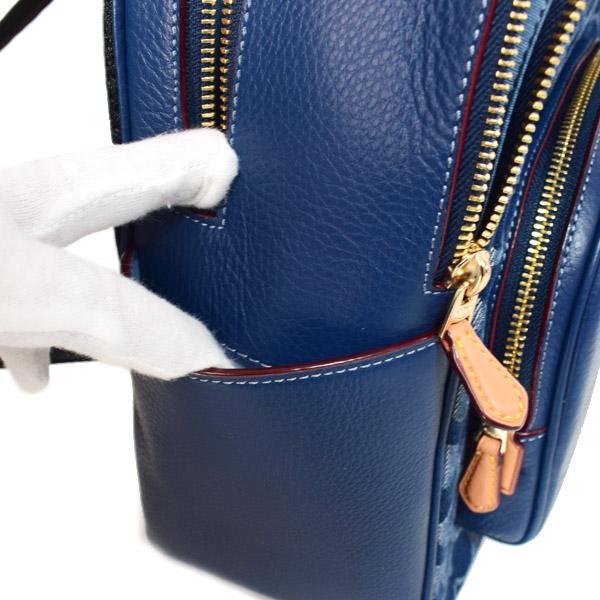 COACH コーチ バッグ デニム レザー シグネチャー ダブルジップ