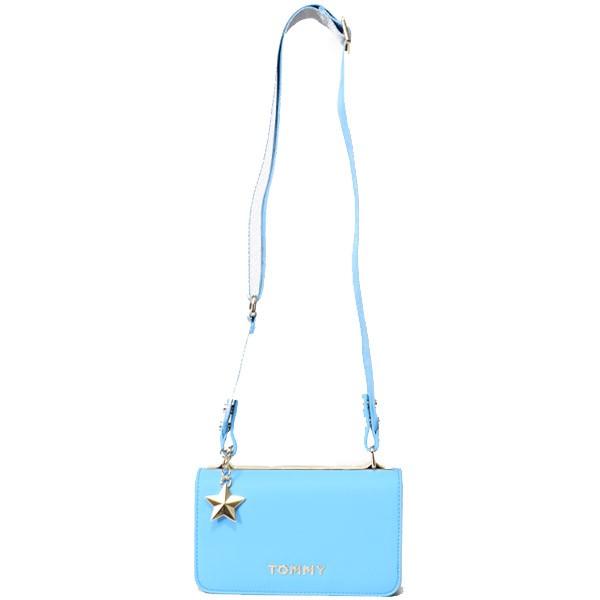 トミーヒルフィガー バッグ Tommy Hilfiger ポリウレタン チャーム ロゴ スター 星 メンズファッション Tommy チャーム ショルダーバッグ E48aw 410 クロスボディ E48aw 410 2way パイクストリート ライトブルー クラッチ ブランド 専門店