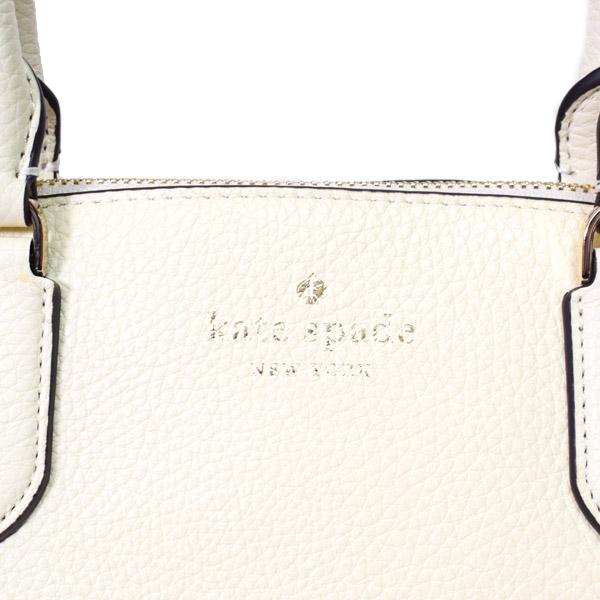 ケイトスペード バッグ katespade ペブルレザー パーカー ロゴ サッチェル 2way 斜めがけ ショルダー ハンドバッグ バターミルク K8214 kate spade NEW YORK（ケイト・スペード ニューヨーク） ケイト