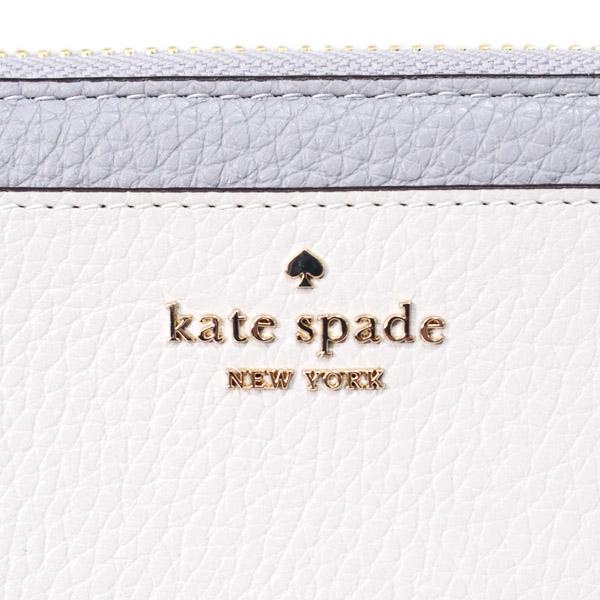ケイトスペード 長財布 katespade ぺブルレザー レナ カラー ブロック ロゴ ラージ コンチネンタル ジップ アラウンド ウォレット 財布 マウンテングレー KI835 kate spade NEW YORK（ケイト・スペード ニューヨーク） ケイト