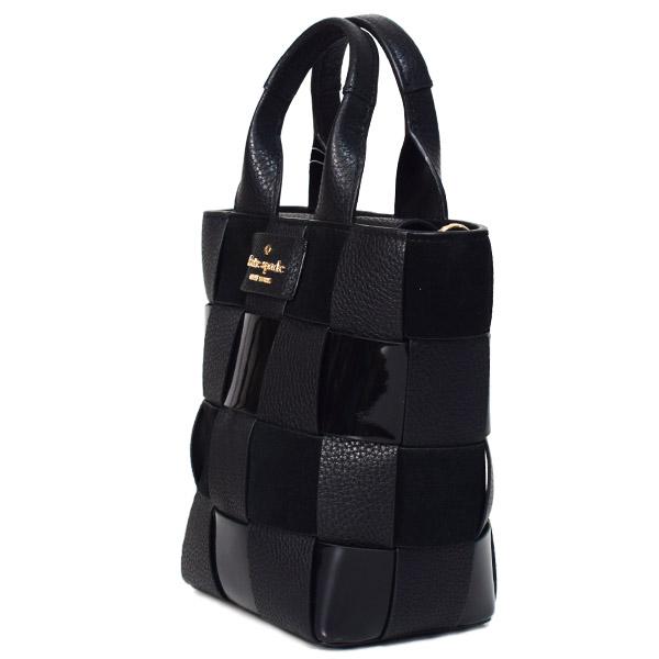 ケイトスペード バッグ katespade イントレチャート 編み込み レザー バスケット ロゴ ミニ トート 2way 斜めがけ ショルダー ハンドバッグ ブラック KI840 kate spade NEW YORK（ケイト・スペード ニューヨーク） ケイト