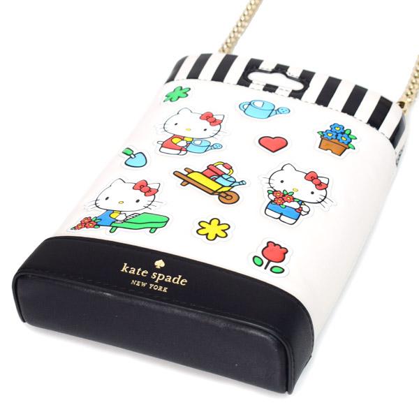 ケイトスペード ハローキティ スマホショルダー katespade キティちゃん コラボ レザー フォン ポーチ チェーン 2way クロスボディ 斜めがけ ショルダーバッグ マルチ KK224 kate spade NEW YORK（ケイト・スペード ニューヨーク） ケイト