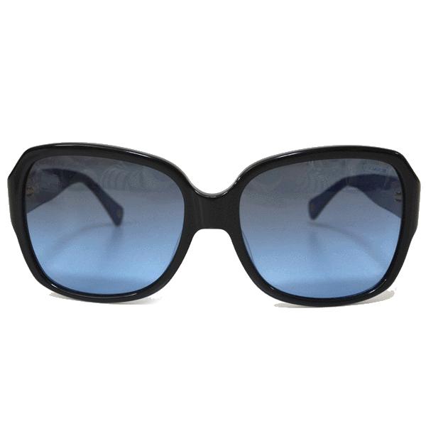 COACH コーチ サングラス ロゴ フレーム ブラック×ブルー （ケース付き